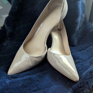 Calvin Klein Cream Patent Leather Heels